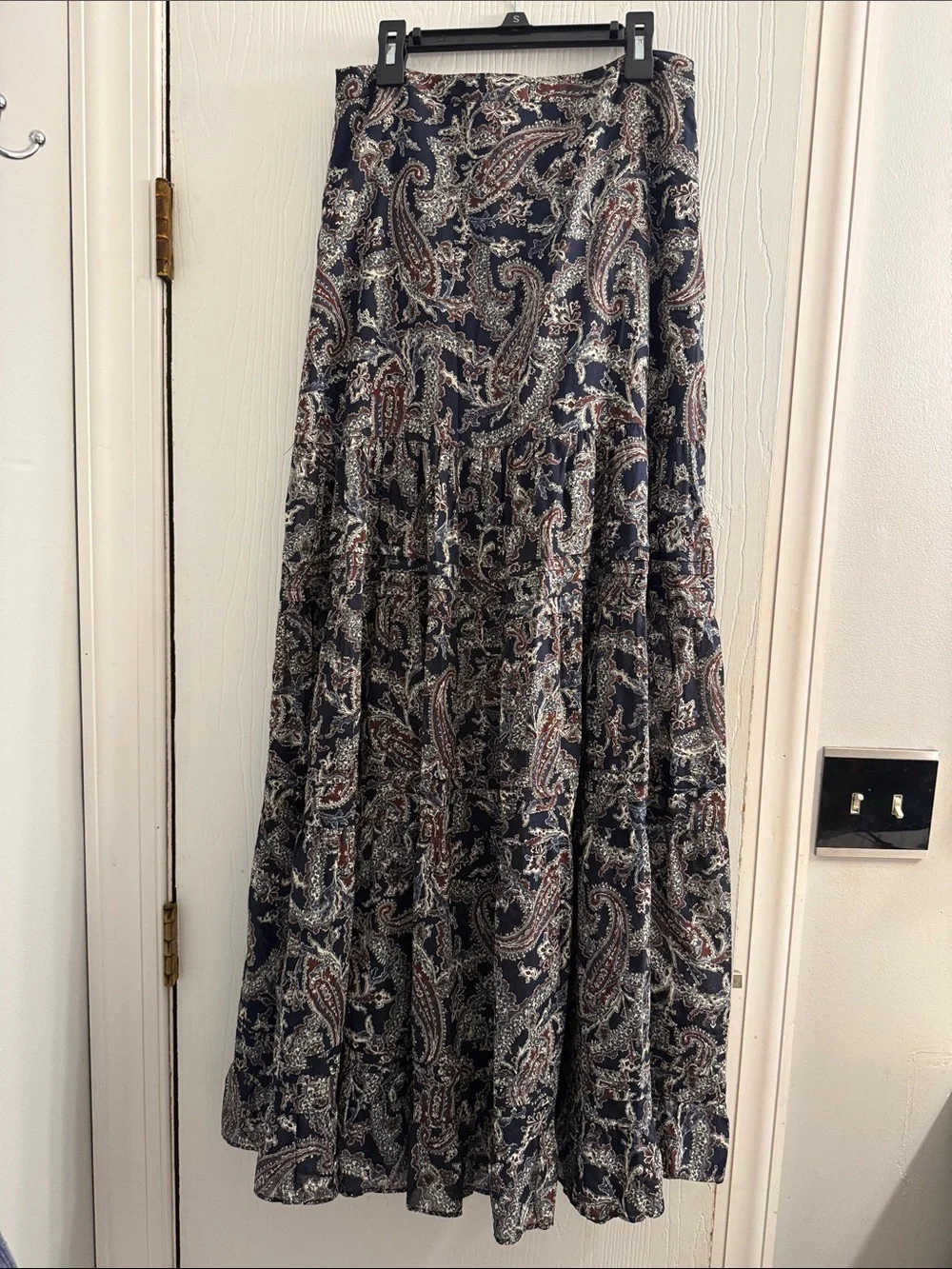 NWT! Veronica Beard Heatheralyn Paisley Tiered Cotton Skirt